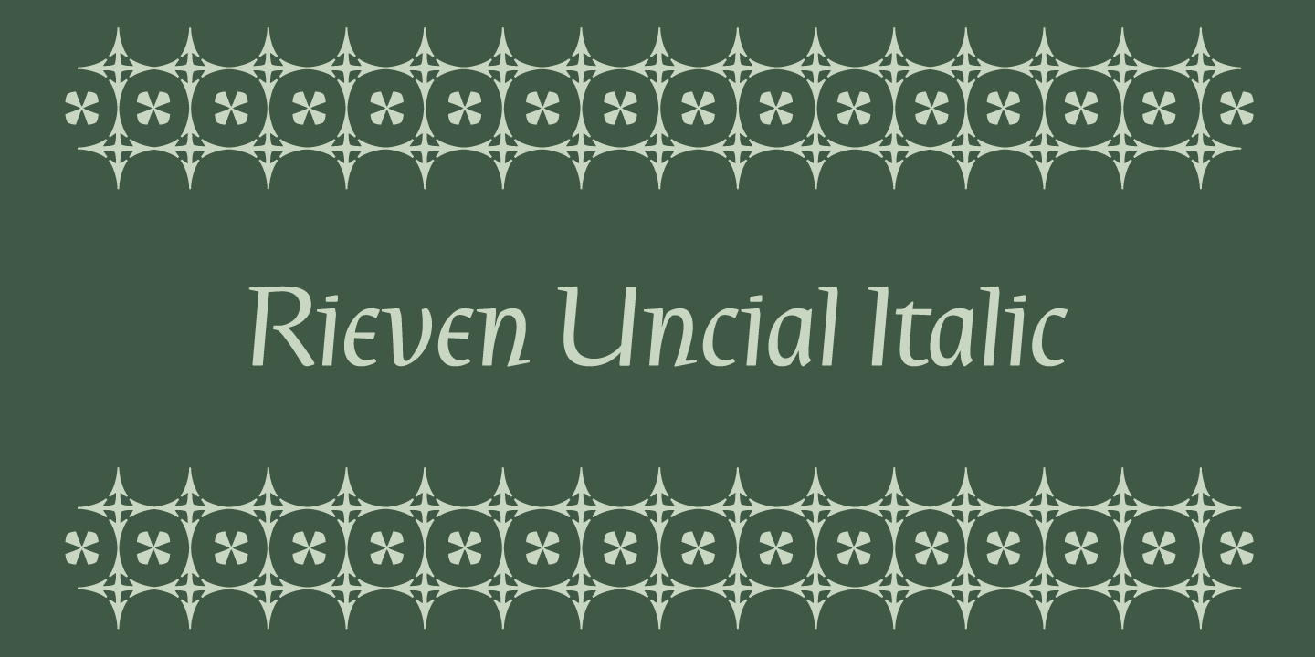 Rieven Uncial Set Font Poster #1