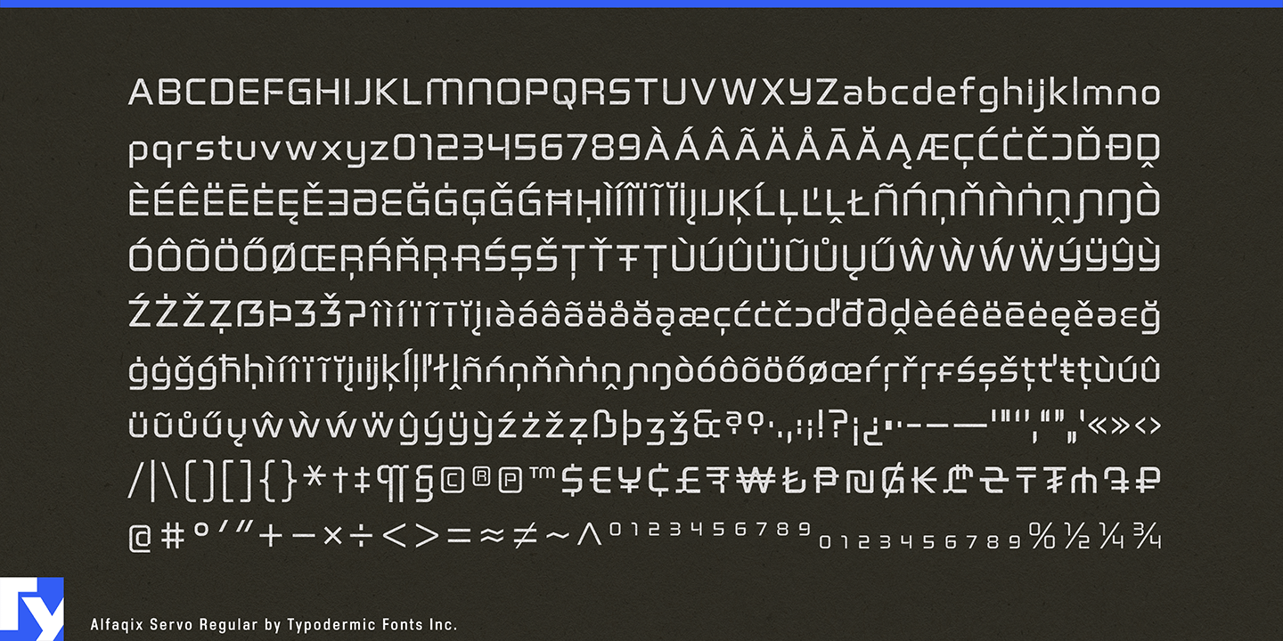 Alfaqix Servo Font Poster #1