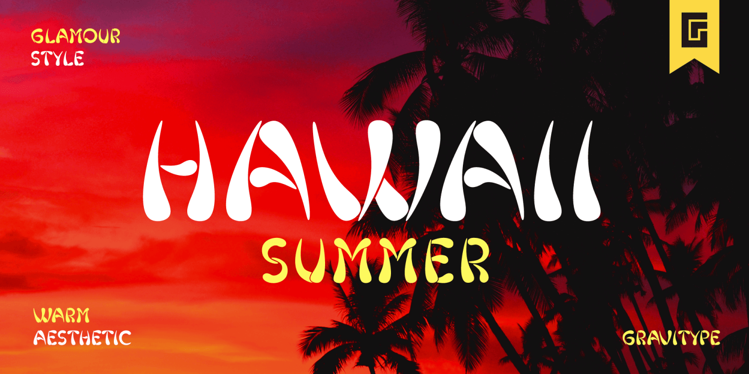 Hawaii Summer Font Poster #1