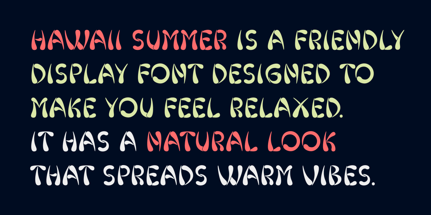 Hawaii Summer Font Poster #1