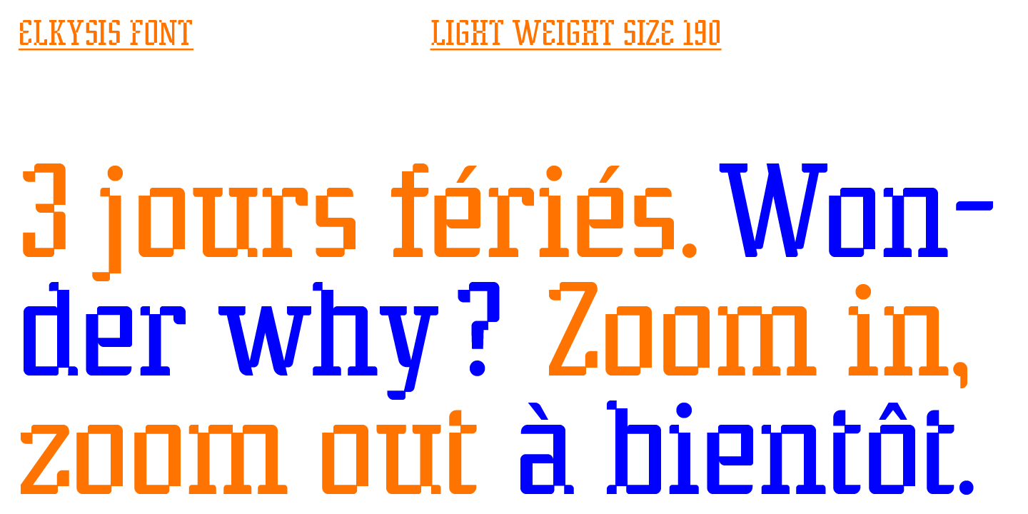 Elkysis Font Poster #1
