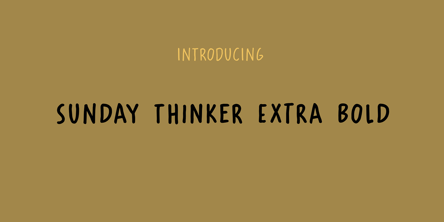 Sunday Thinker Font Poster #1