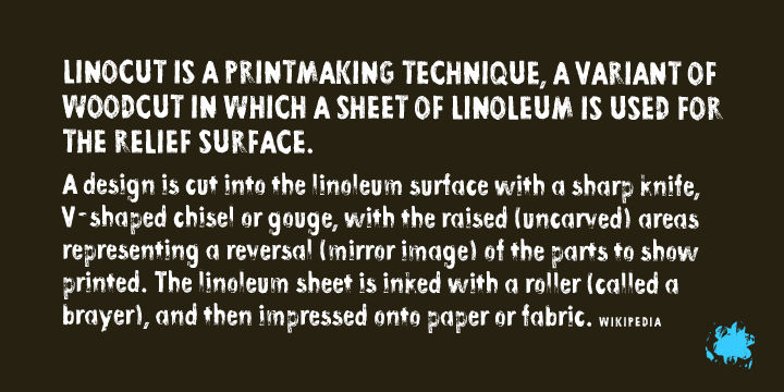 Lino Stamp Font Poster #1