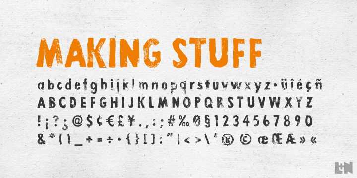 Lino Stamp Font Poster #1