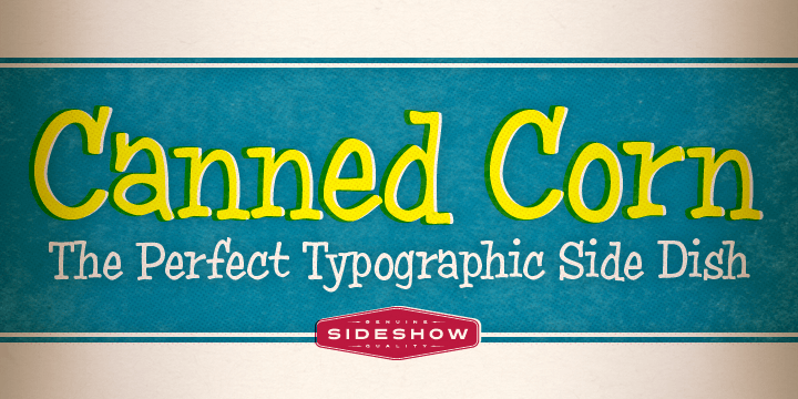Canned Corn Font Poster #1