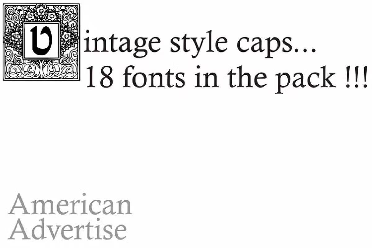 American Advertise Font Poster #1