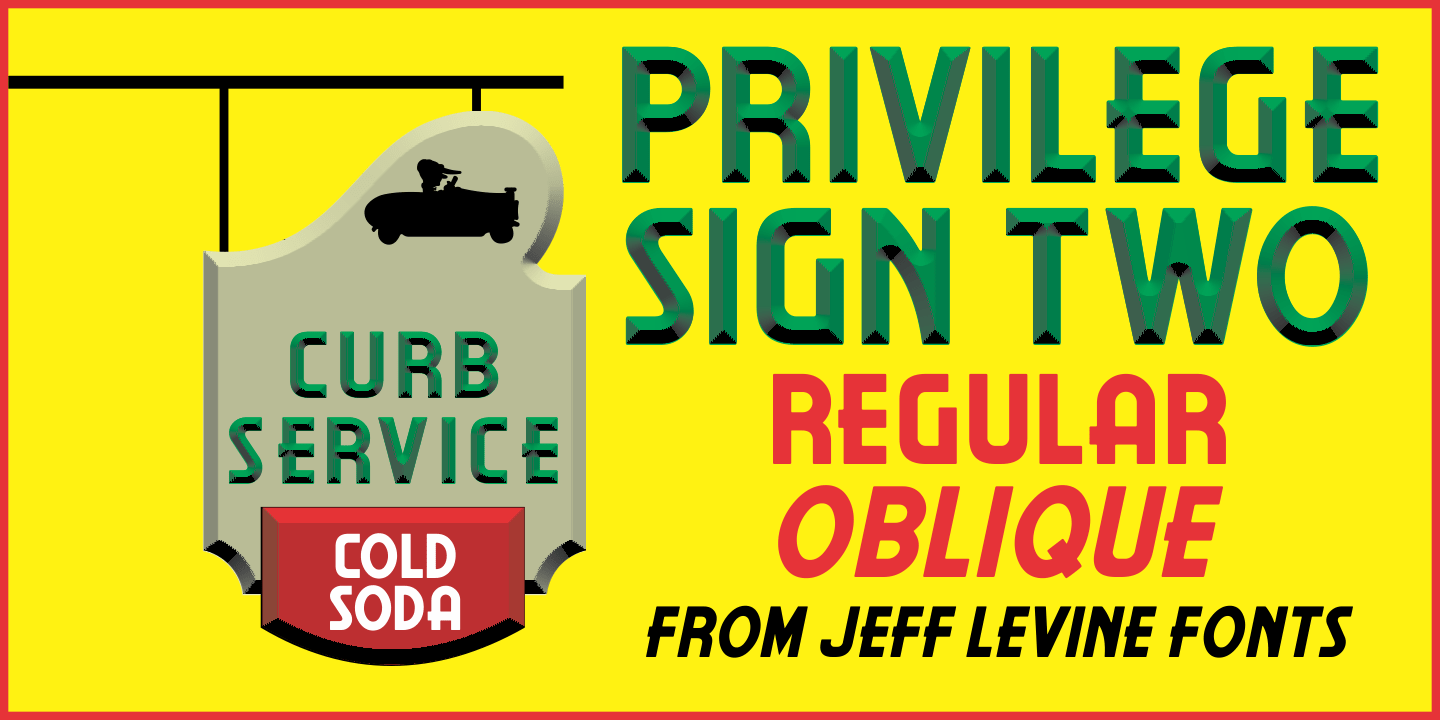 Privilege Sign Two Font Family Poster