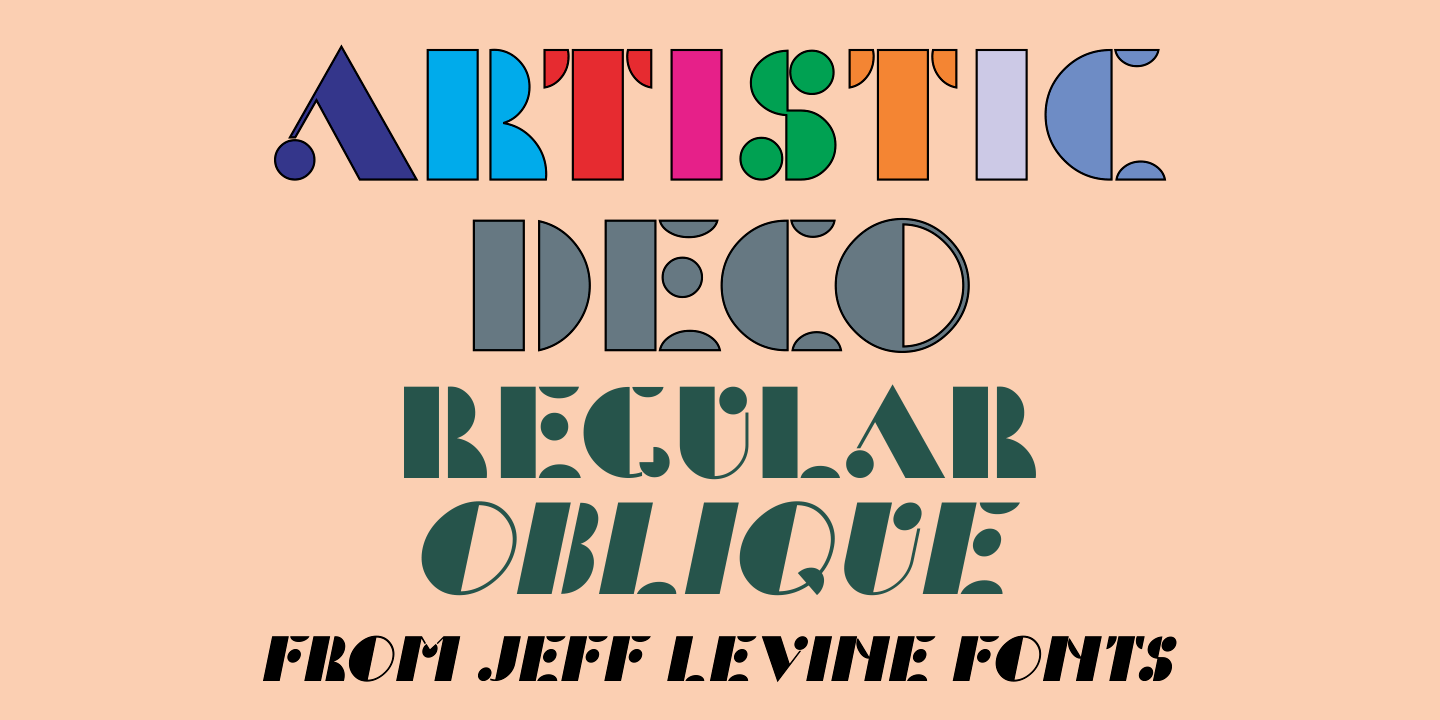 Artistic Deco Font Poster #1
