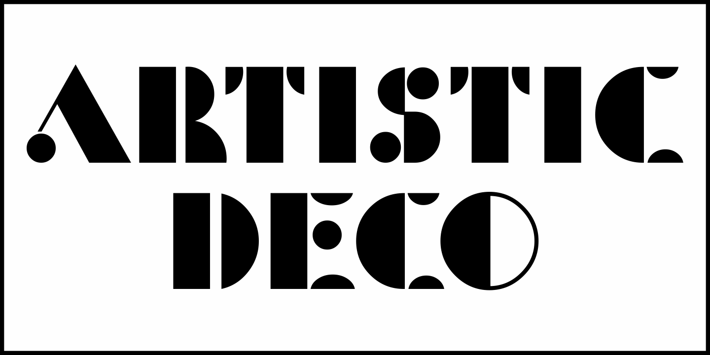 Artistic Deco Font Poster #1