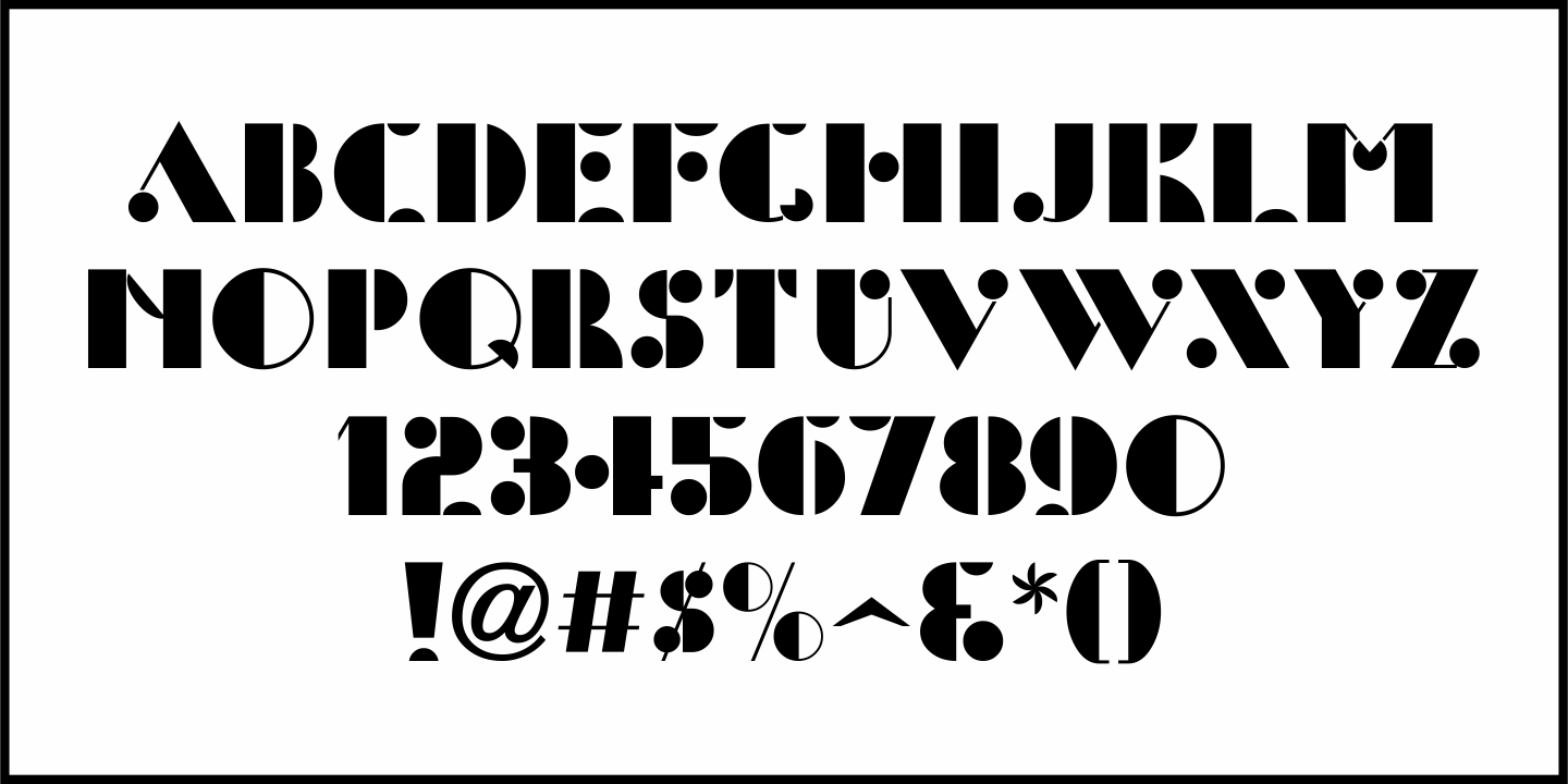 Artistic Deco Font Poster #1