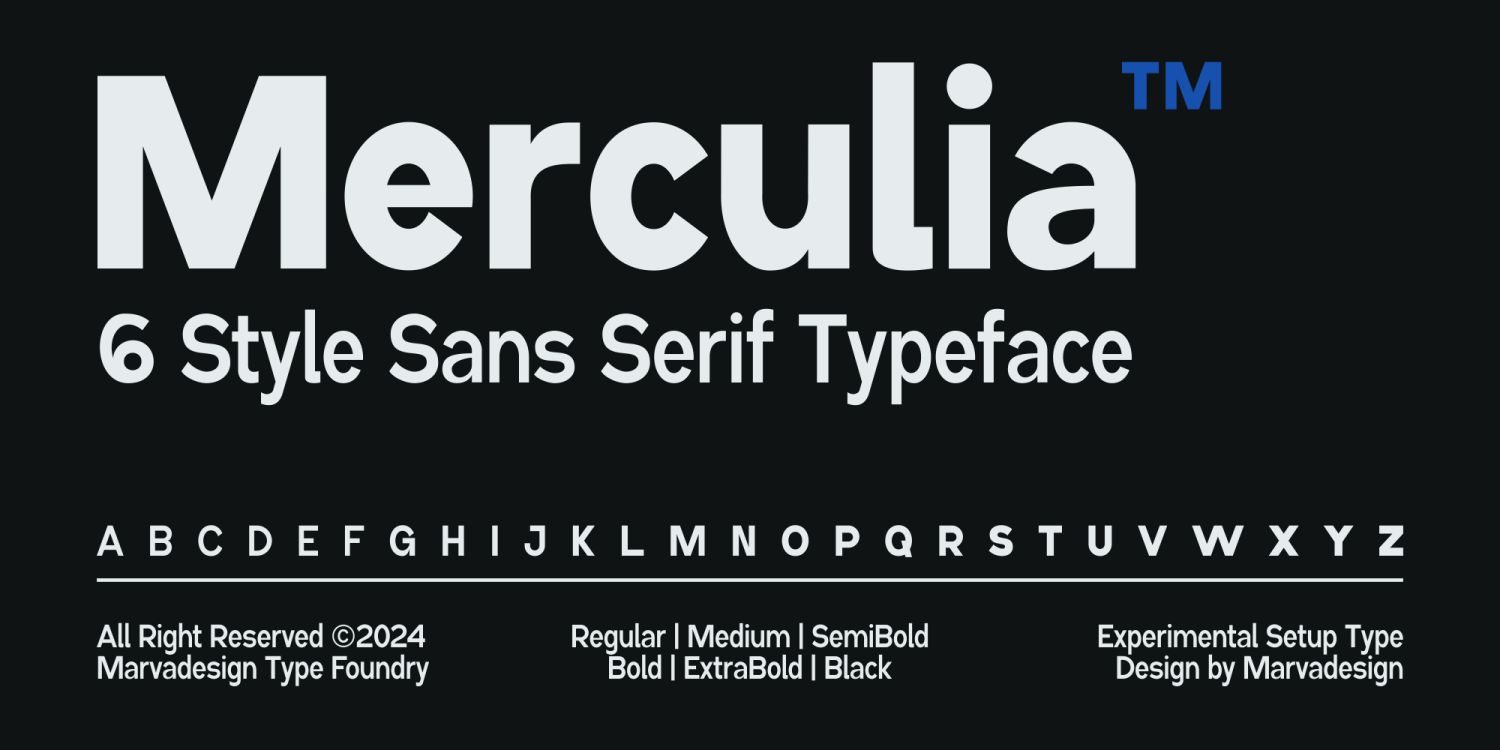 Merculia Font Poster