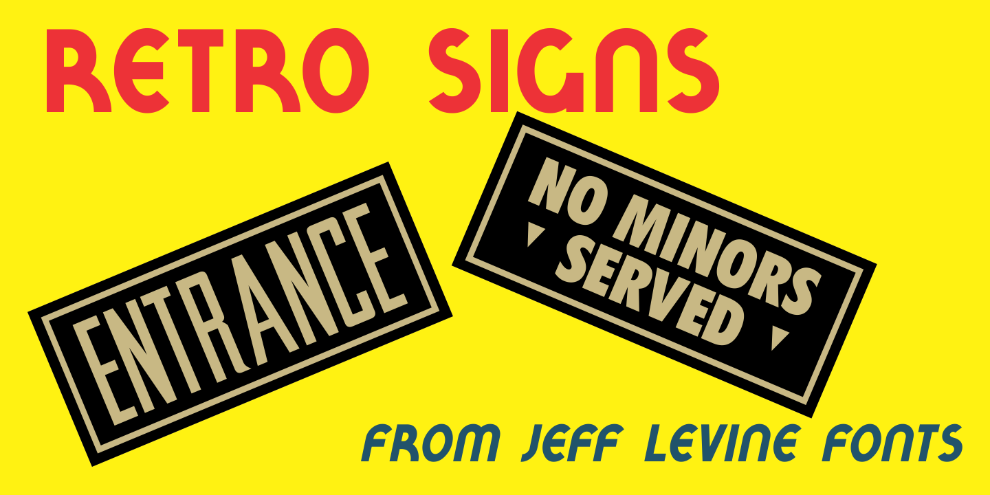 Retro Signs Font Poster #1