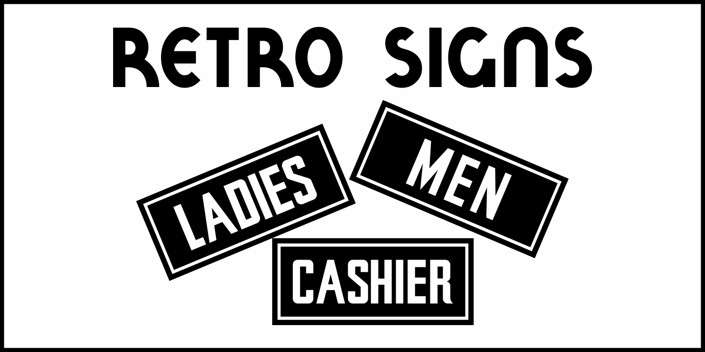 Retro Signs Font Poster #1
