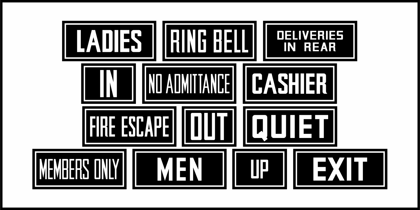 Retro Signs Font Poster #1