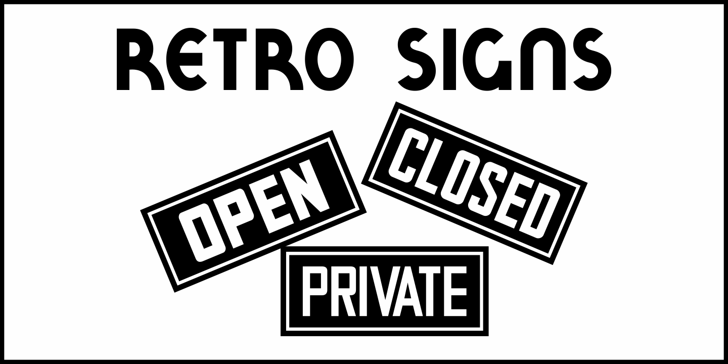 Retro Signs Font Poster #1