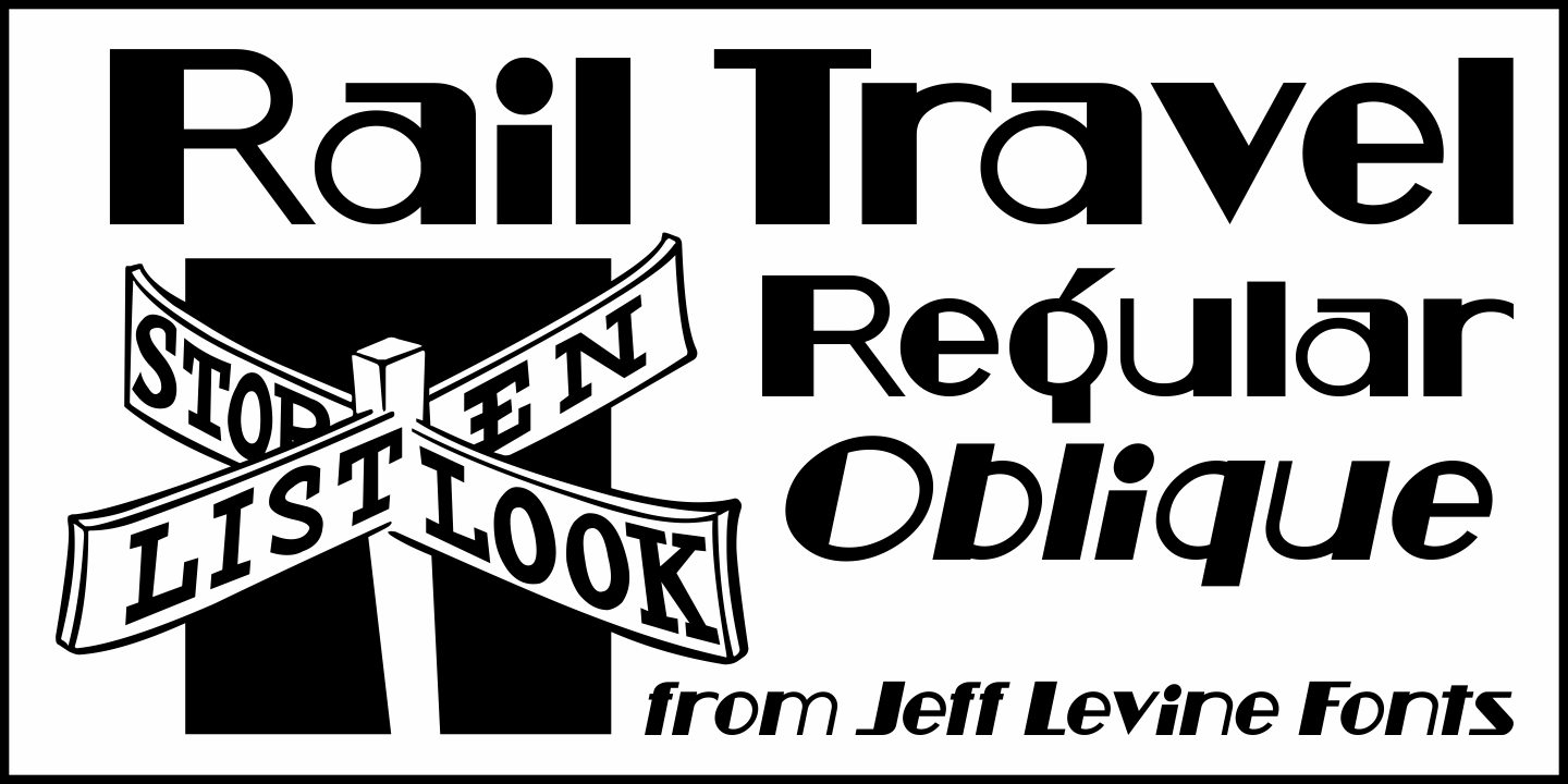Rail Travel Font Poster #1