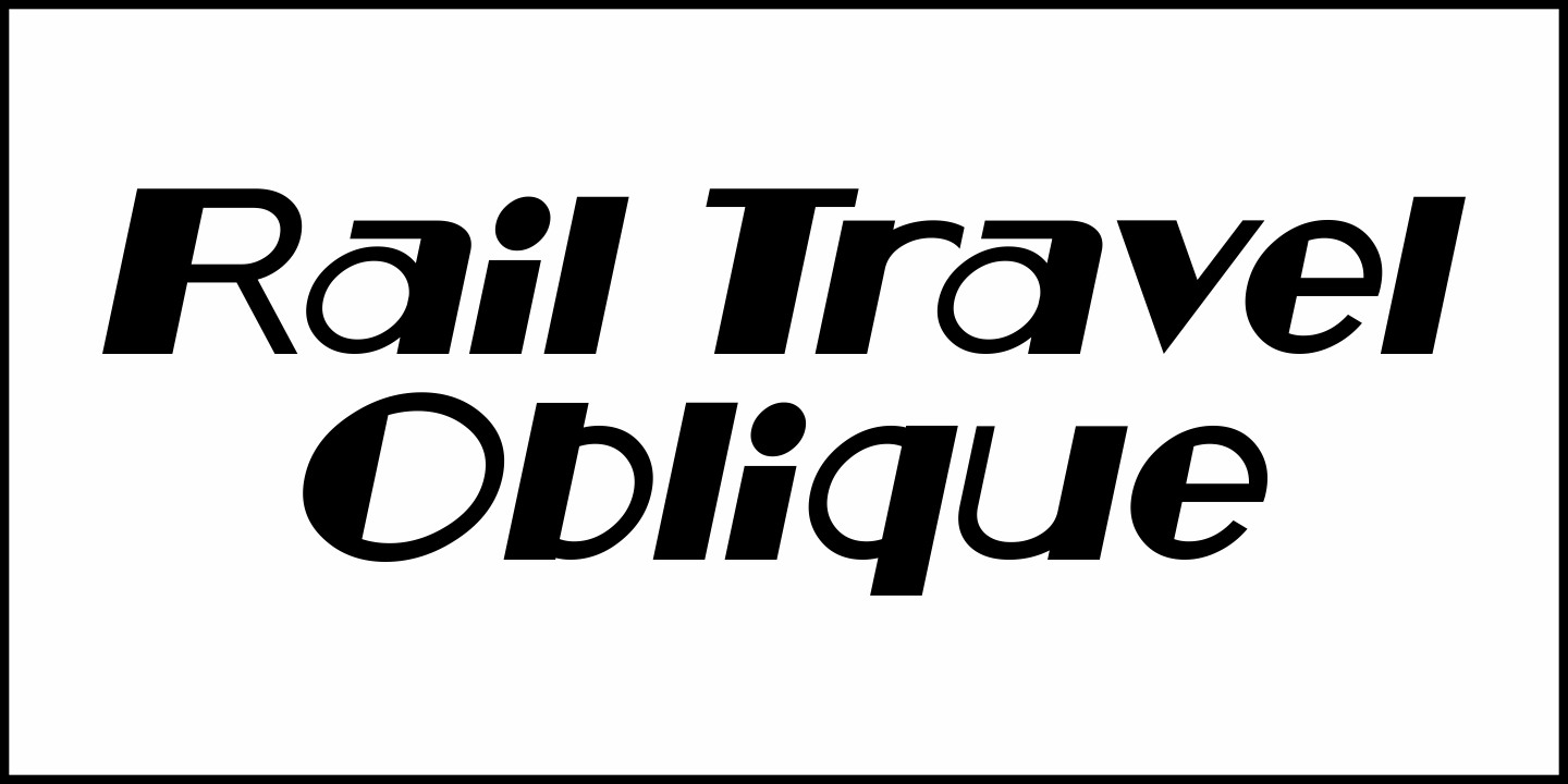 Rail Travel Font Poster #1