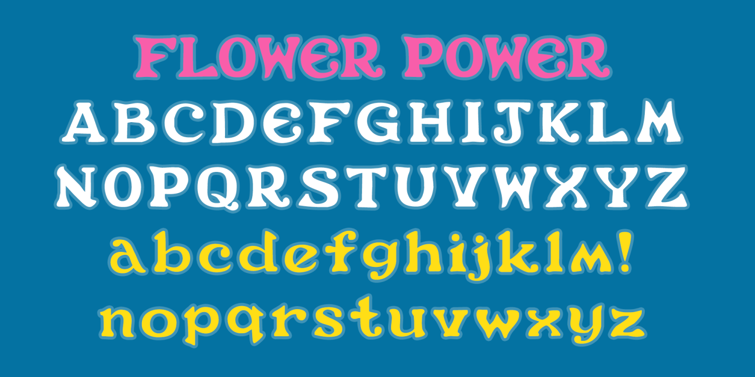 Flower Power Font Poster #1