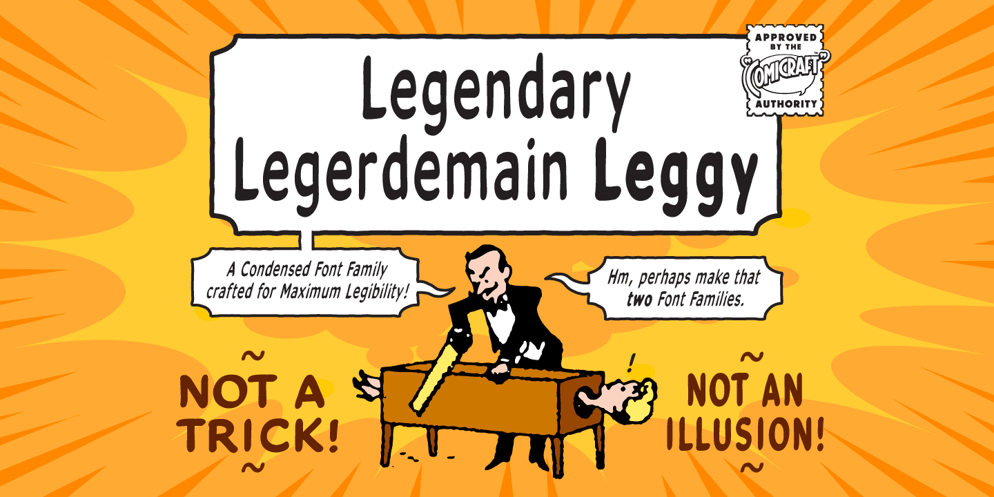 Legendary Legerdemain Leggy Font Poster #1
