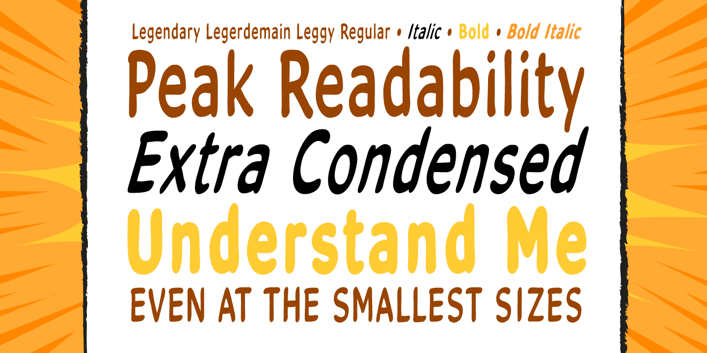 Legendary Legerdemain Leggy Font Poster #1