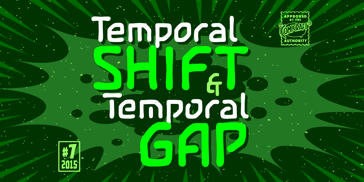 Temporal Shift & Gap Font Poster #1