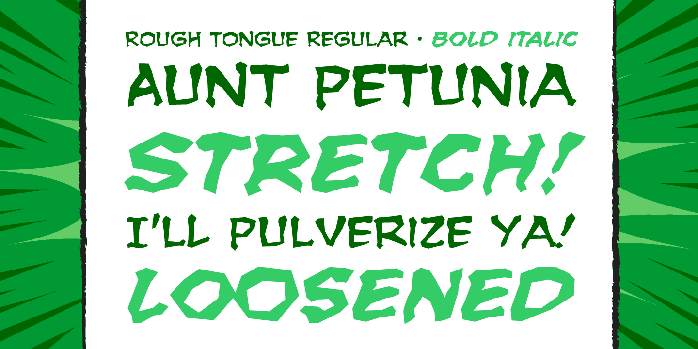 Rough Tongue Font Poster #1