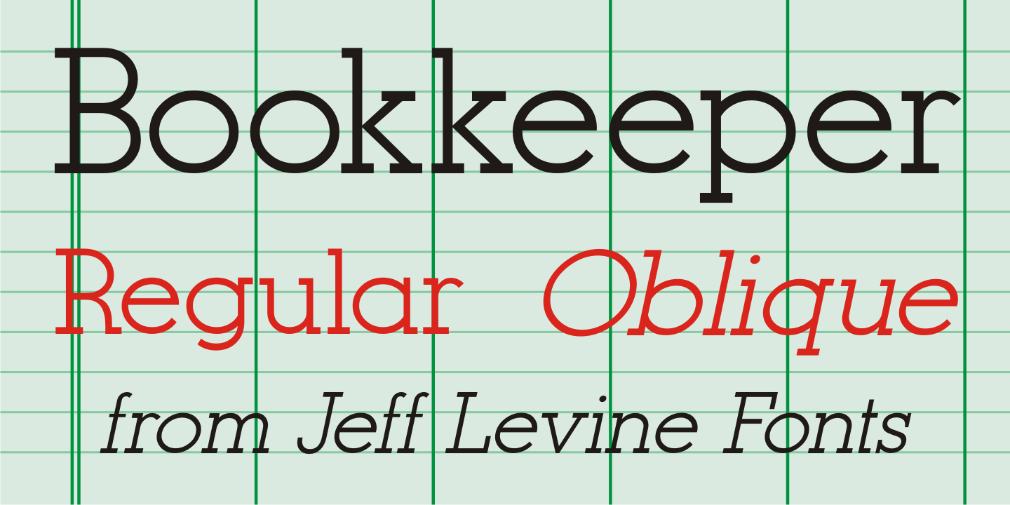 Bookkeeper Font Poster #1