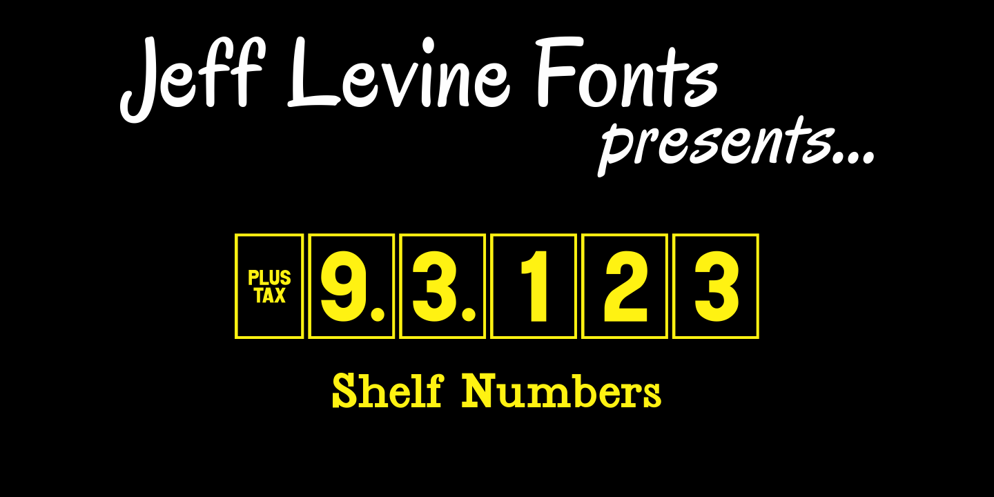 Shelf Numbers Font Family Poster