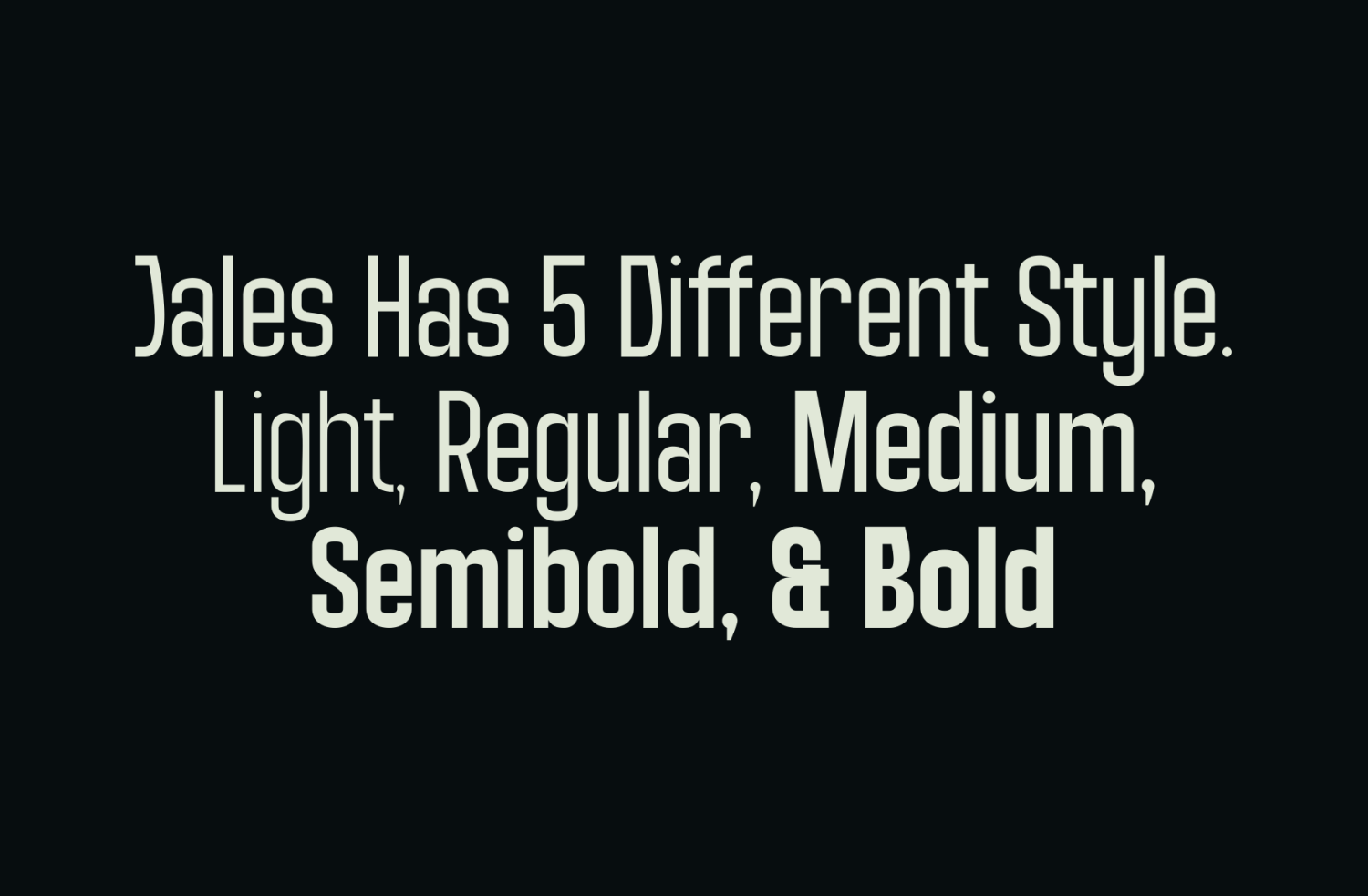 Jales Font Poster #1