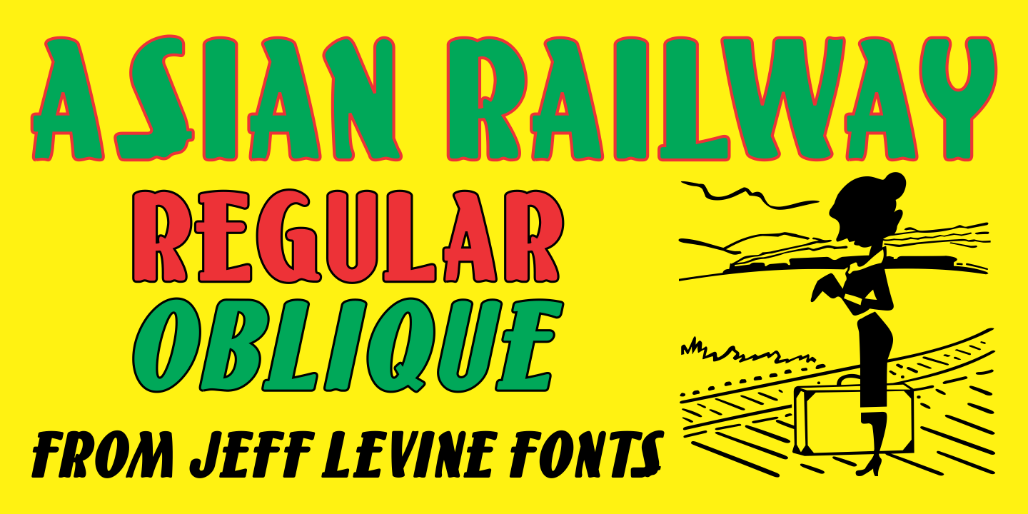 Asian Railway Font Poster #1