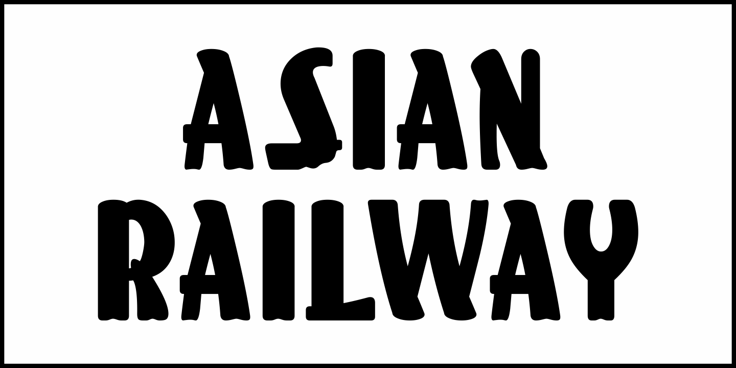 Asian Railway Font Poster #2