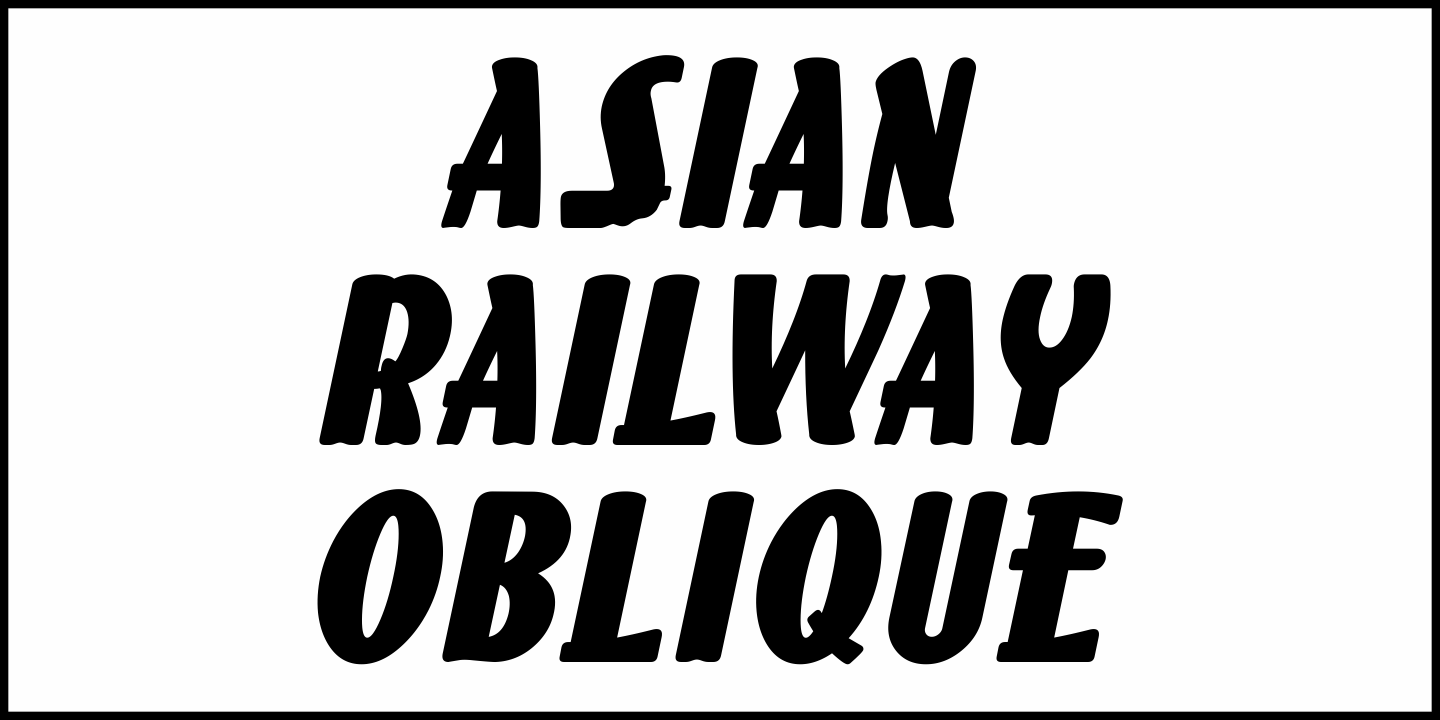 Asian Railway Font Poster #4