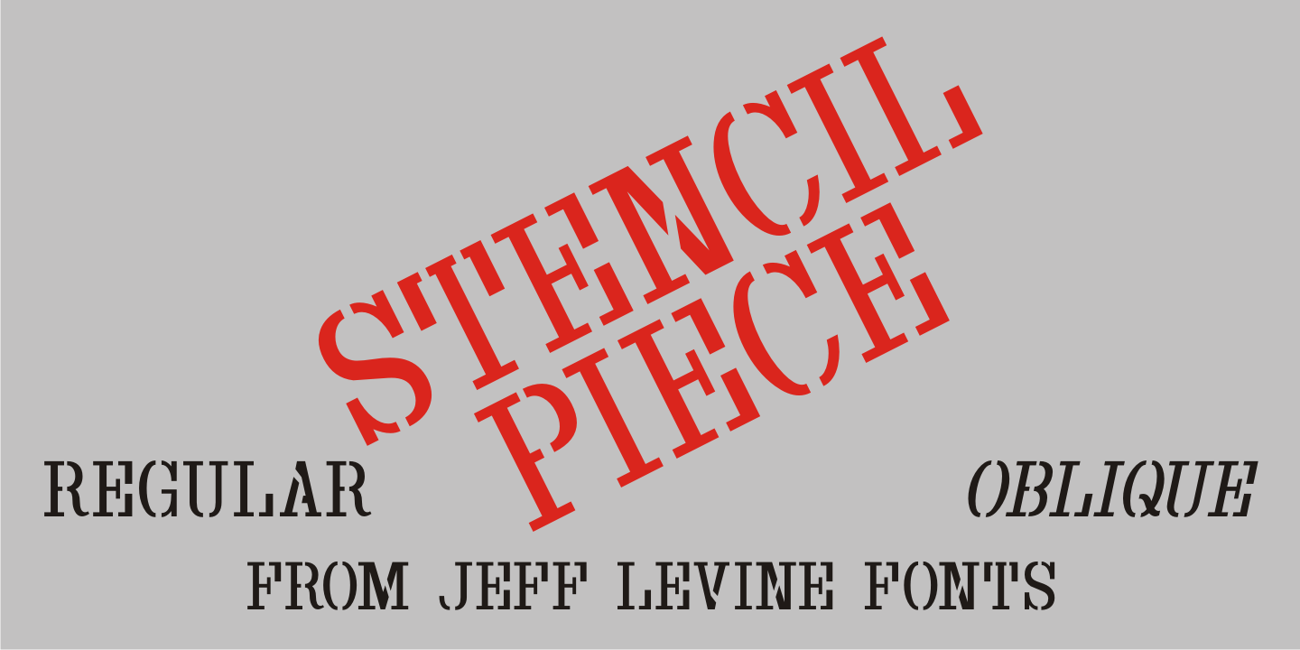 Stencil Piece Font Family