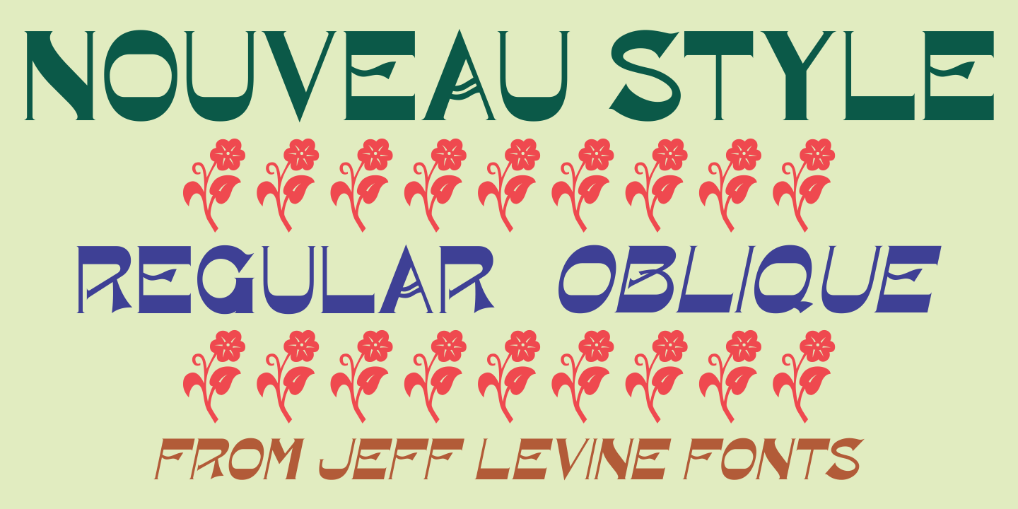 Nouveau Style Font Poster #1