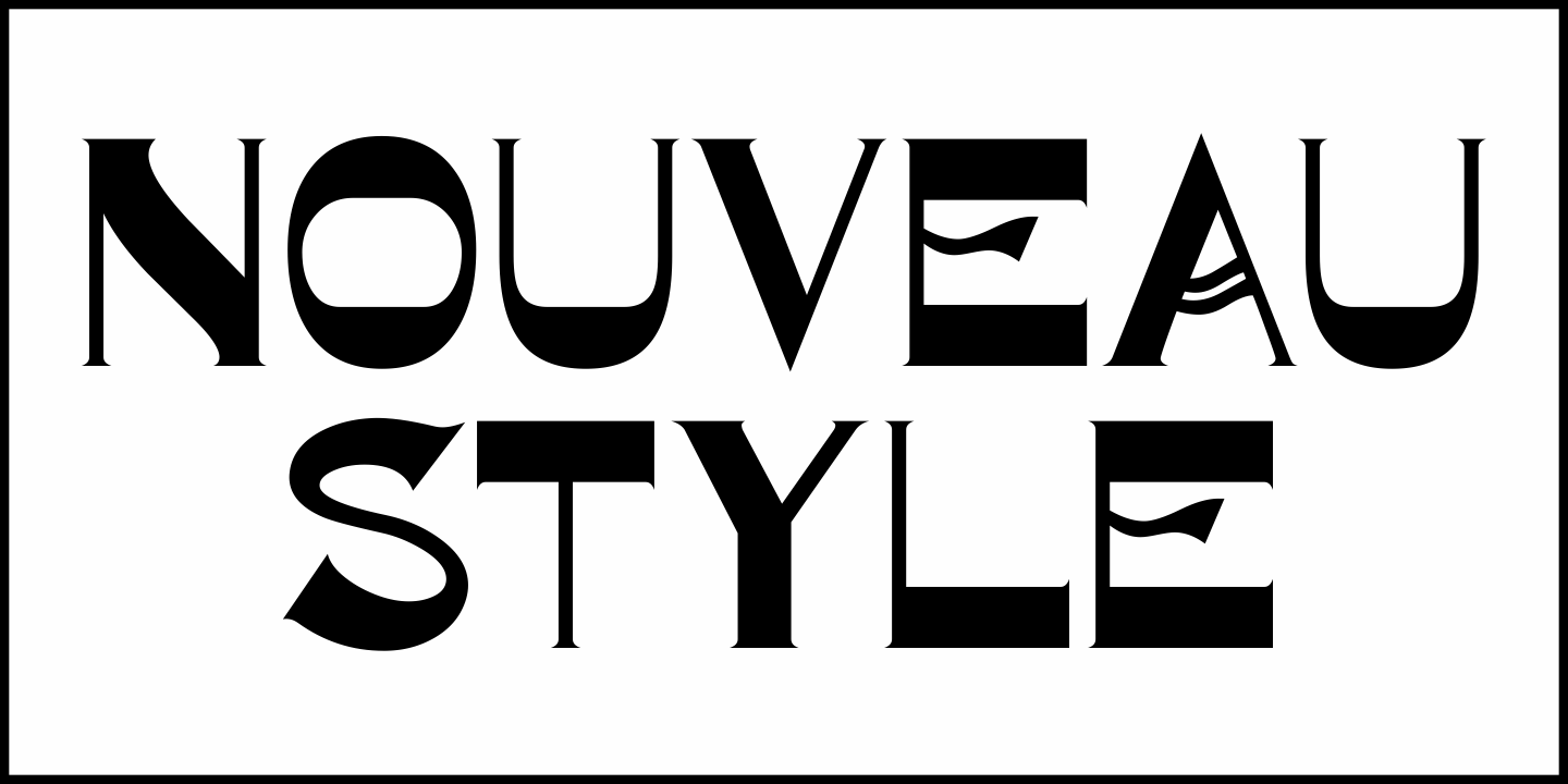 Nouveau Style Font Poster #1
