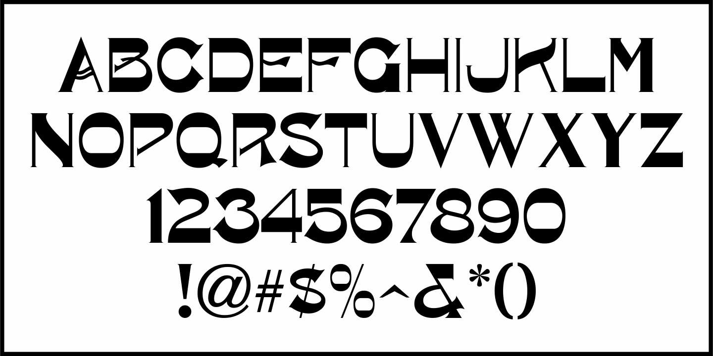 Nouveau Style Font Poster #1