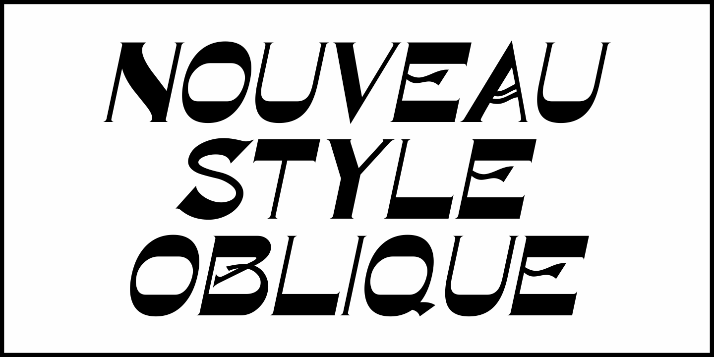 Nouveau Style Font Poster #1