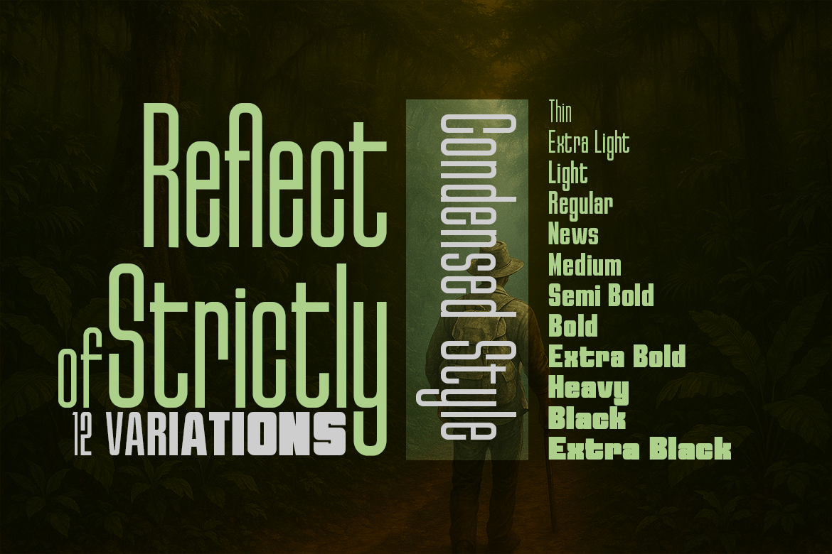 Reflect of Strictly Condensed Font Family