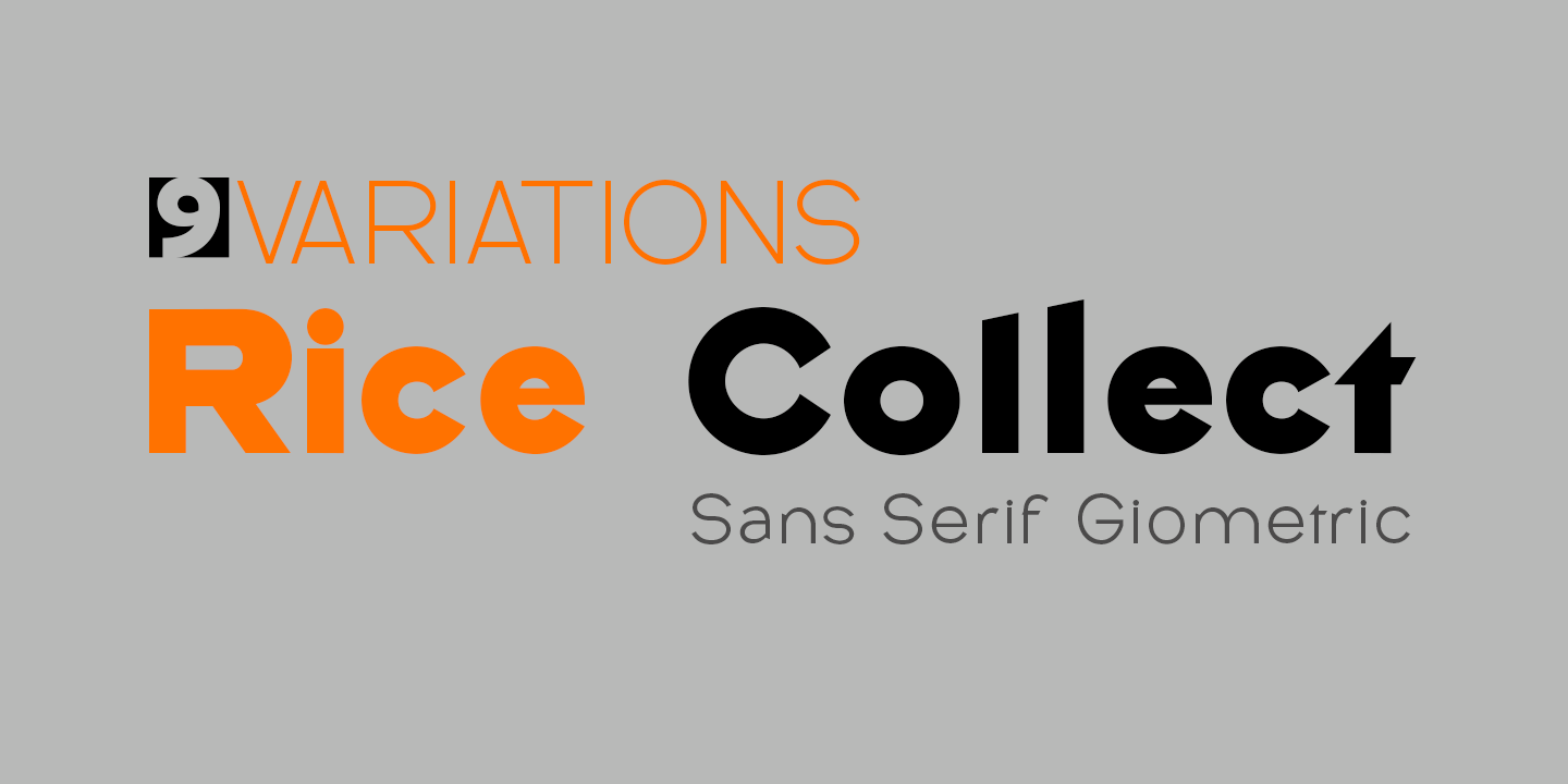 Rice Collect  Font Poster