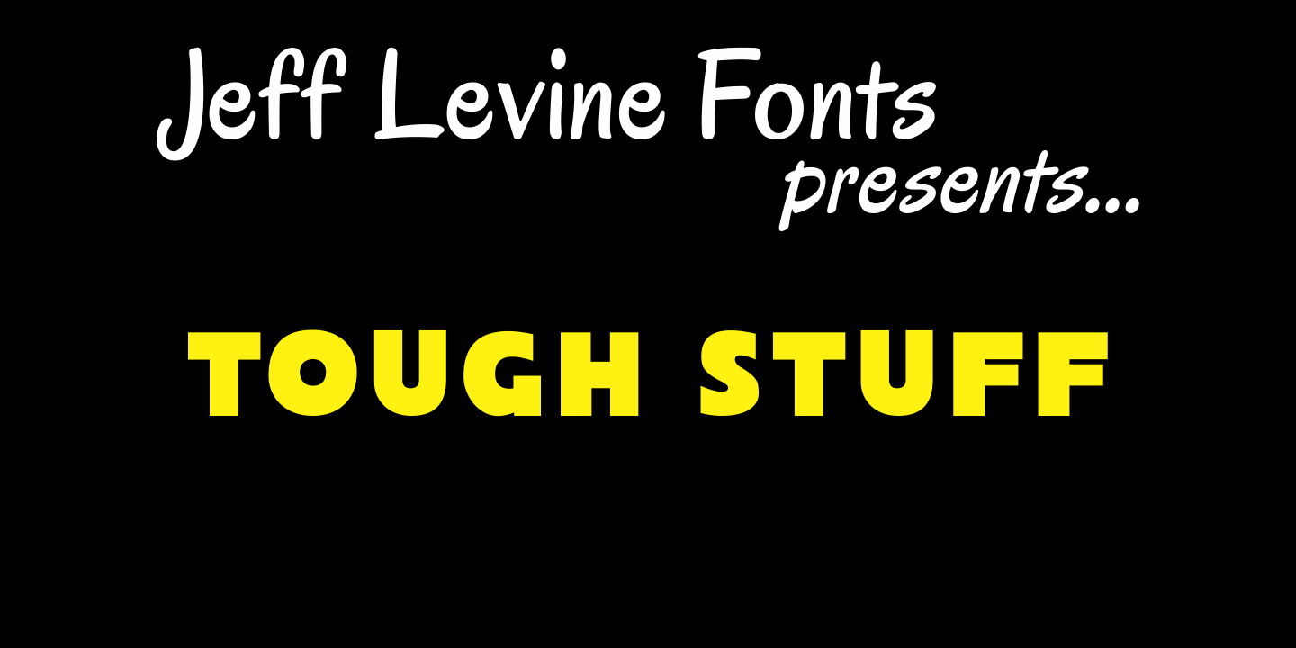 Tough Stuff Font Poster #1