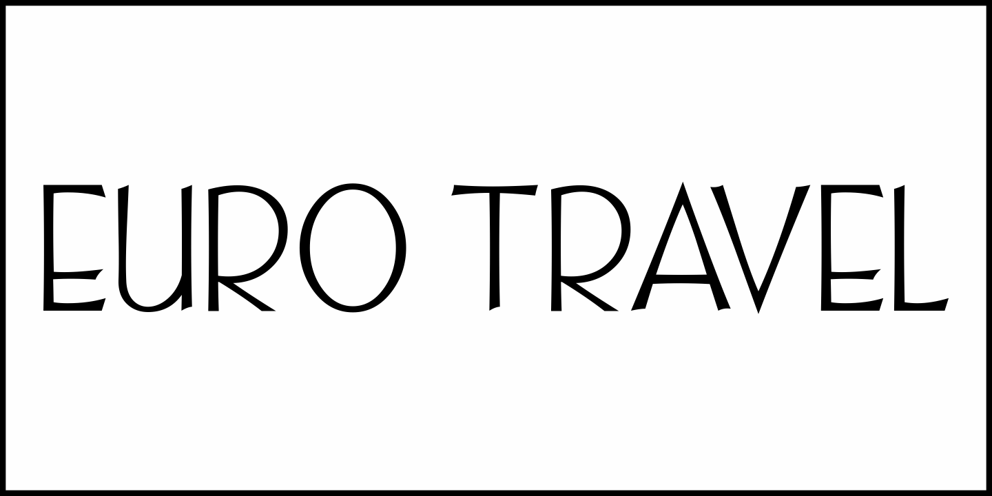 Euro Travel Font Poster #1