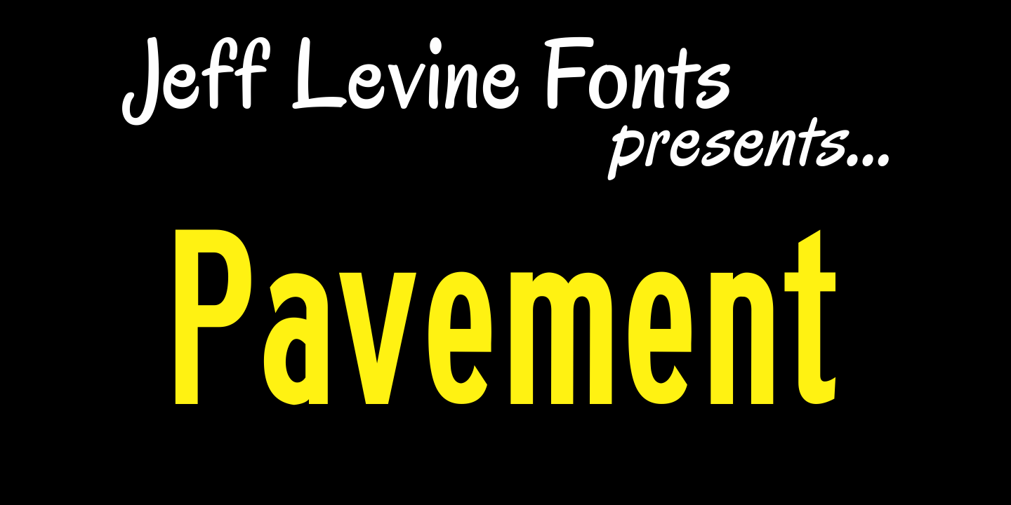 Pavement Font Poster #1