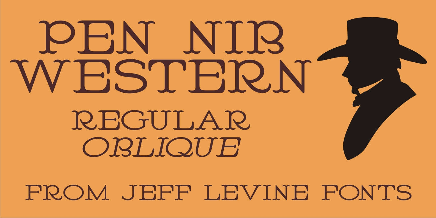 Pen Nib Western Font Poster #1