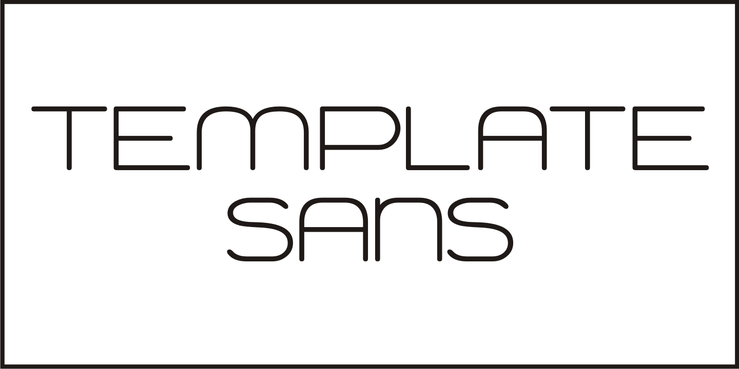 Template Sans Font Poster #1
