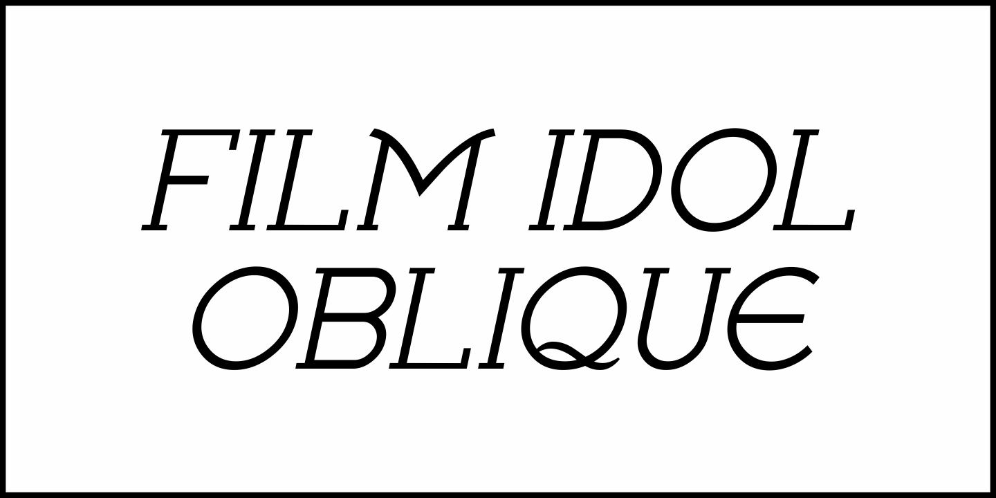Film Idol Font Poster #1
