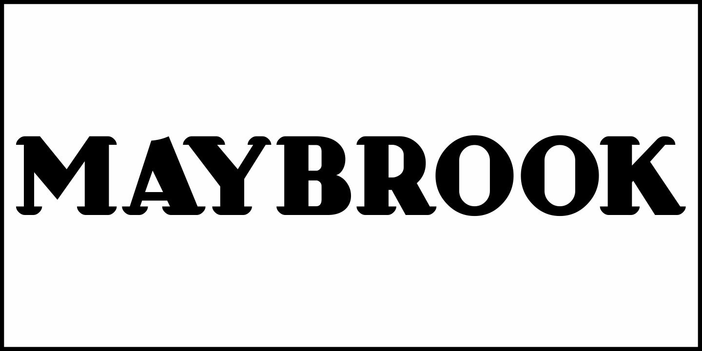 Maybrook Font Poster #1