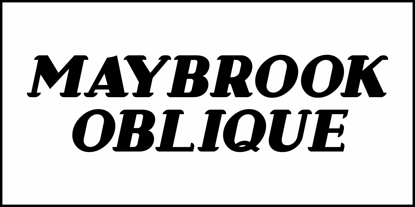 Maybrook Font Poster #1