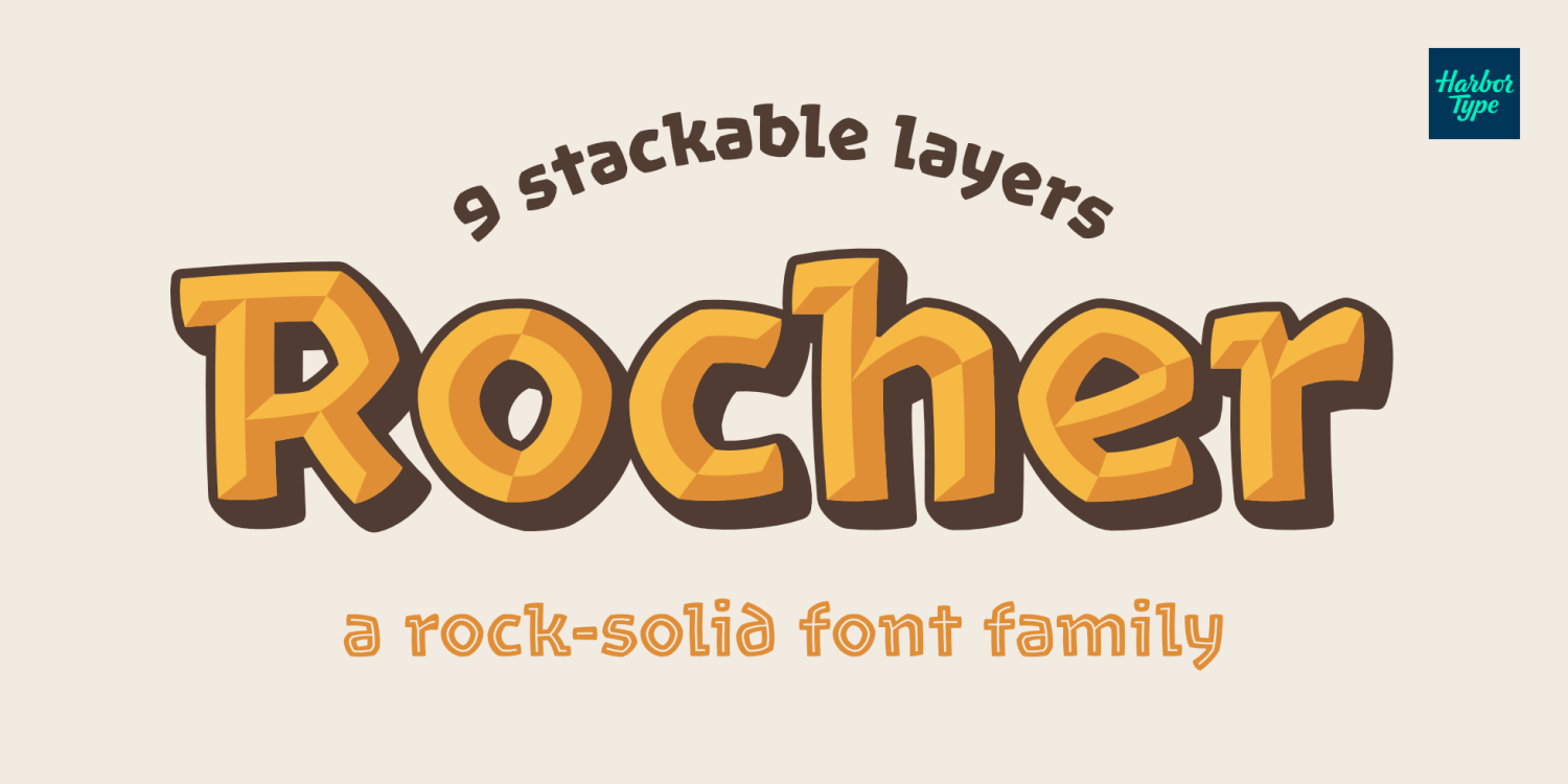 Rocher Font Poster