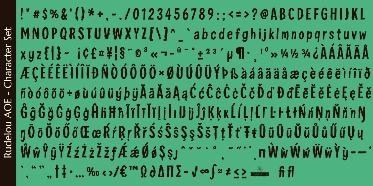 Rudelou AOE Font Poster #1