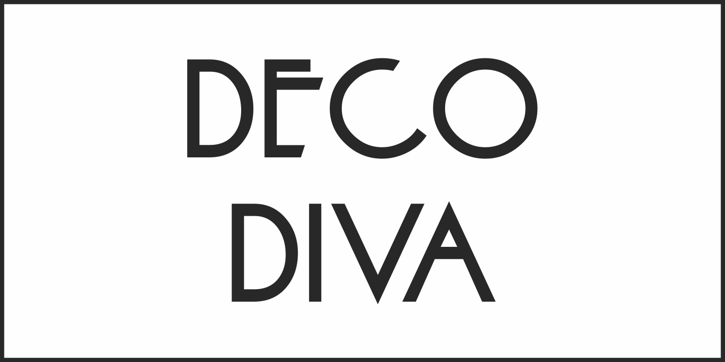 Deco Diva Font Poster #2